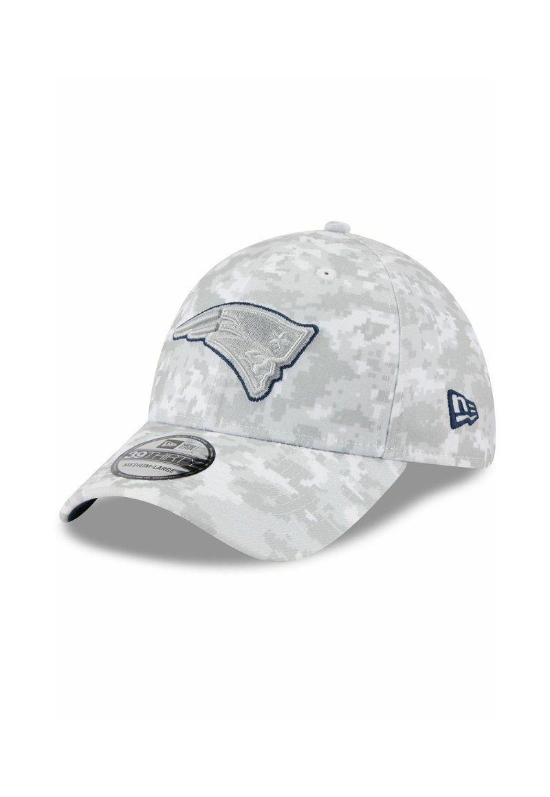 Grau camo Cap mit einem gestickten Logo auf der Vorderseite. Mit einem gebogenen Schirm und verstellbarem Riemen, aus Stoff für Komfort und Passform.