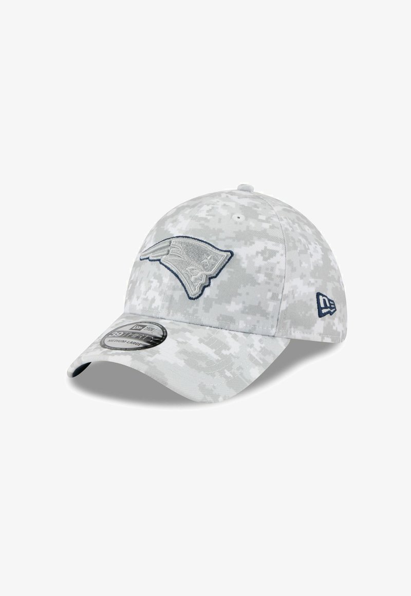Grau camo Cap mit einem gestickten Logo auf der Vorderseite. Mit einem gebogenen Schirm und verstellbarem Riemen, aus Stoff für Komfort und Passform.