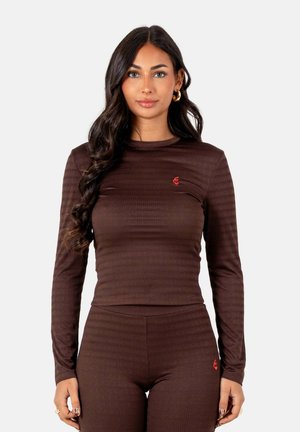 TEXTURED - T-shirt à manches longues - brown
