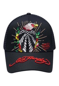 Ed Hardy UNISEX PERCHING-HARPY FRONT TRUCKER - Cap - black