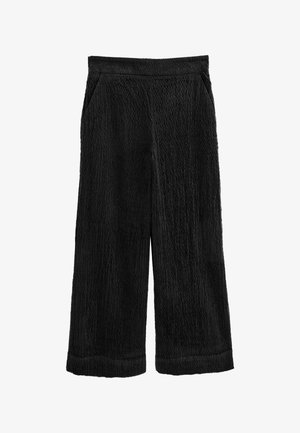 Next, CORD WIDE LEG TROUSERS - Bukser - black