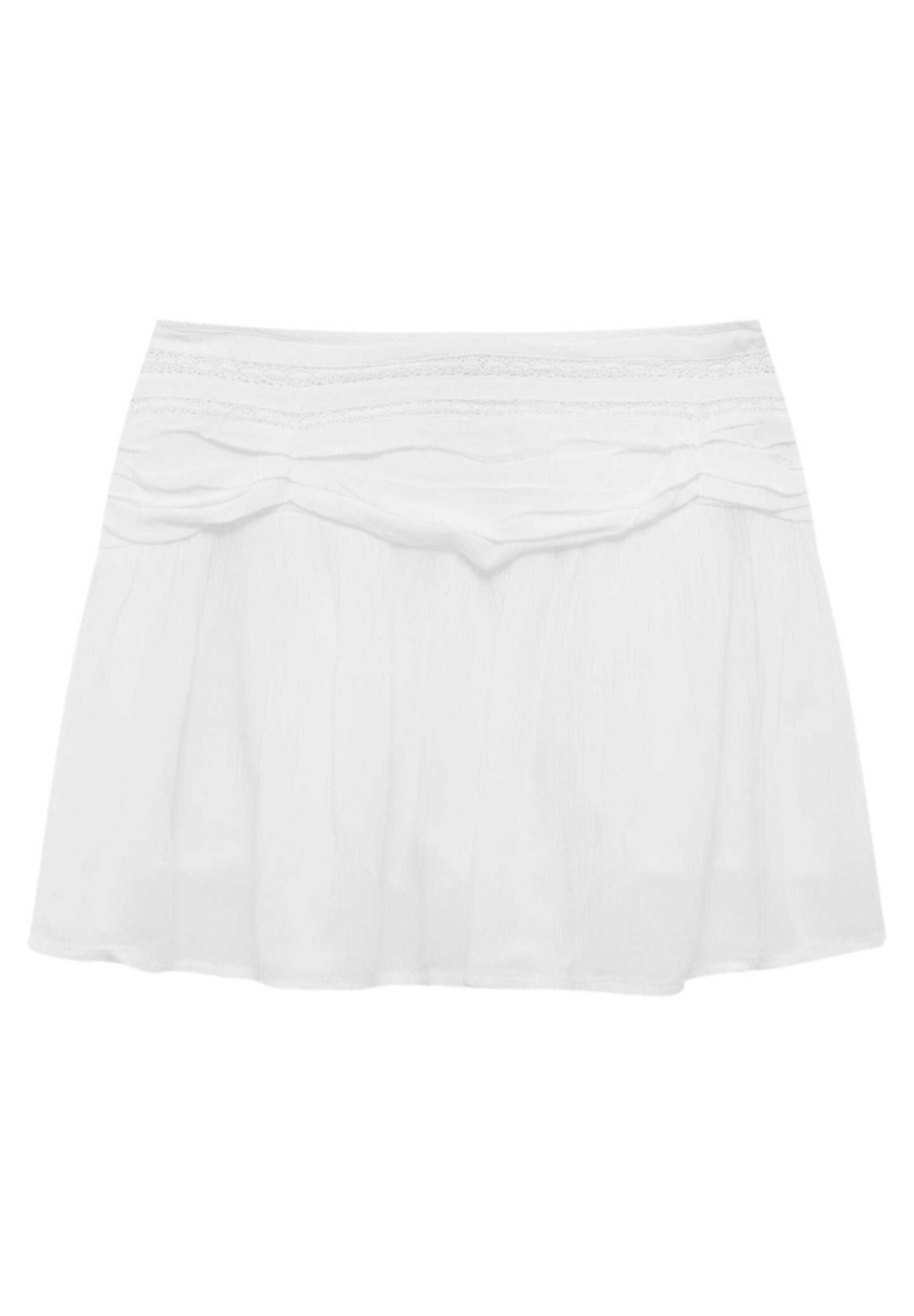 PULL\u0026BEAR TRIMMED - A-lijn rok - white/wit - Zalando.nl