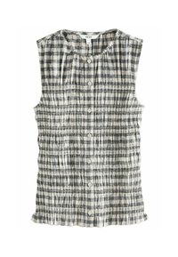 Next - SLEEVELESS BUTTON DOWN SMOCK - Bluse - denim blue gingham check Thumbnail-Bild 1