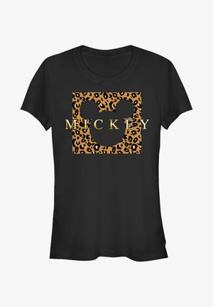 MICKEY  FRIENDS LEOPARD SQUARE MICK - T-Shirt print - black