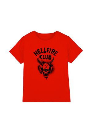 STRANGER THINGS HELLFIRE SPRAY LOGO - Print T-shirt - red