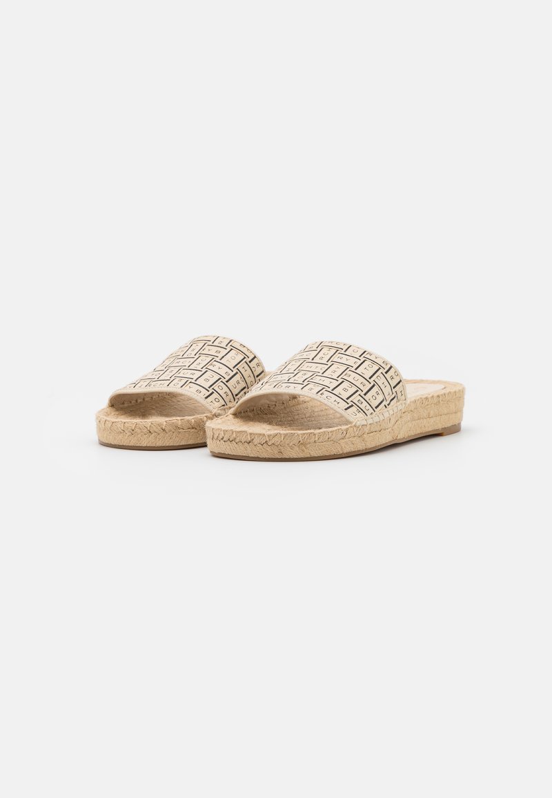 Damen Bekleidung | Tory Burch RIBBON SLIDE Pantolette flach new cream/perfect black/weiß - OF50439 Damen Bekleidung | Tory Burch RIBBON SLIDE Pantolette flach new cream/perfect black/weiß - OF50439