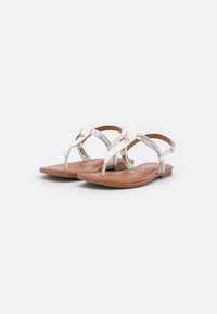 Tamaris T-bar sandals - white/silver