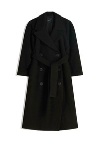 BELTED - Klasszikus kabát - black