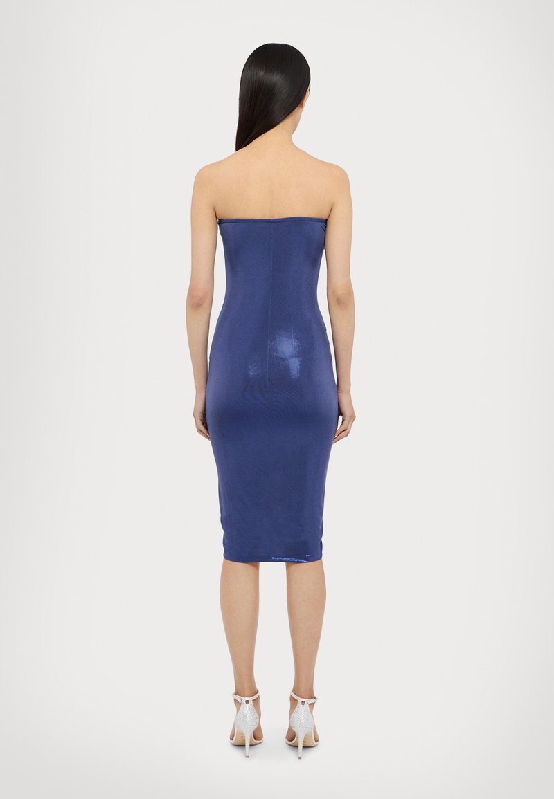 Norma Kamali STRAPLESS SHIRRED FRONT - Cocktail dress / Party dress -  military blue/blue - Zalando.ie