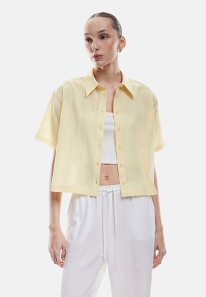Koton CROP - Overhemdblouse - yellow