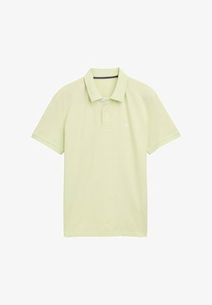 Světle zelená polo košile z měkké tkaniny, s klasickým límcem, třemi knoflíky na zapínání a malým logem na levé hrudi.