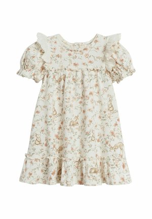 FRILLED FLORAL - Freizeitkleid - off white