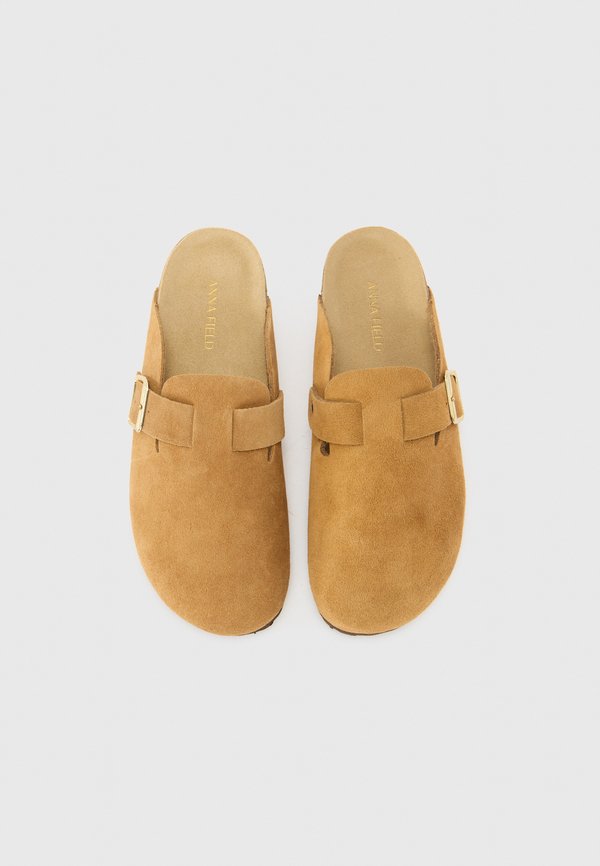 LEATHER - Slippers - cognac4