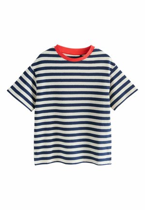 TEXTURED  - Nyomott mintás póló - blue stripe