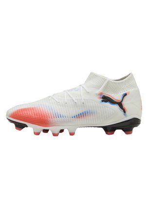 SNEAKER - Scarpe da calcio per erba sintetica - white/black/glowing red