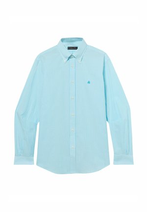 Brooks Brothers REGULAR FIT SEERSUCKER SHIRT WITH BUTTON DOWN COLLAR - Overhemd - light blue