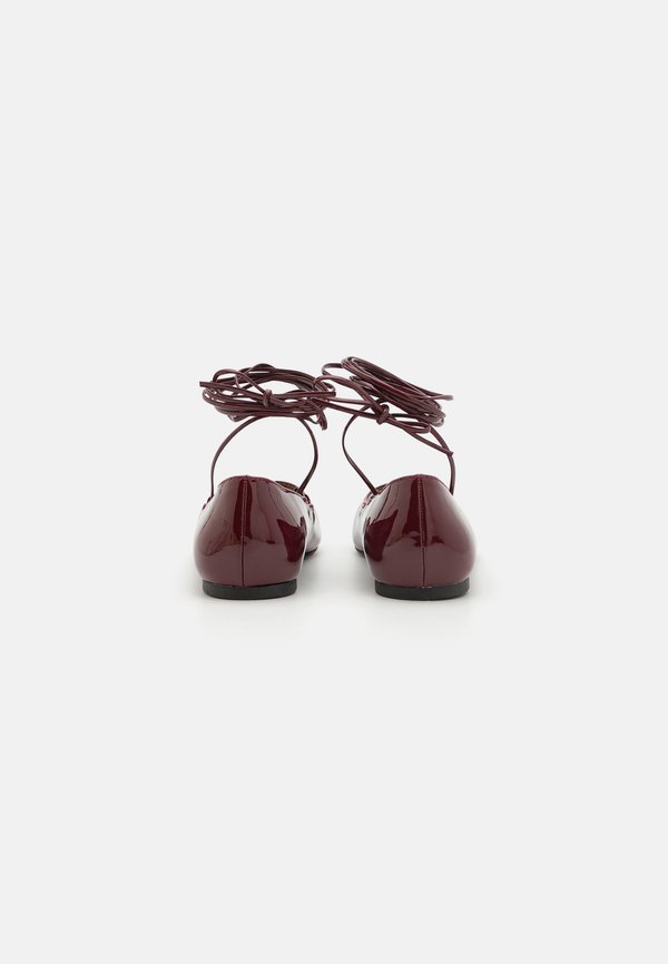 Ankle strap ballet pumps - bordeaux4