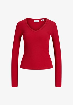 JJXX, JXFREYA V NECK TOP - Maglietta a manica lunga - scarlet sage