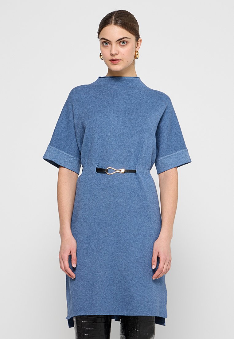 Apart Gebreide jurk blauw