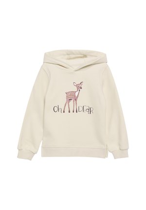 MIT GLITZERPRINT - Hoodie - helles sand