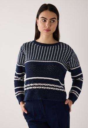LEICHTER AJOUR-PULLOVER STREIFENMIX - Jumper - structure stripe