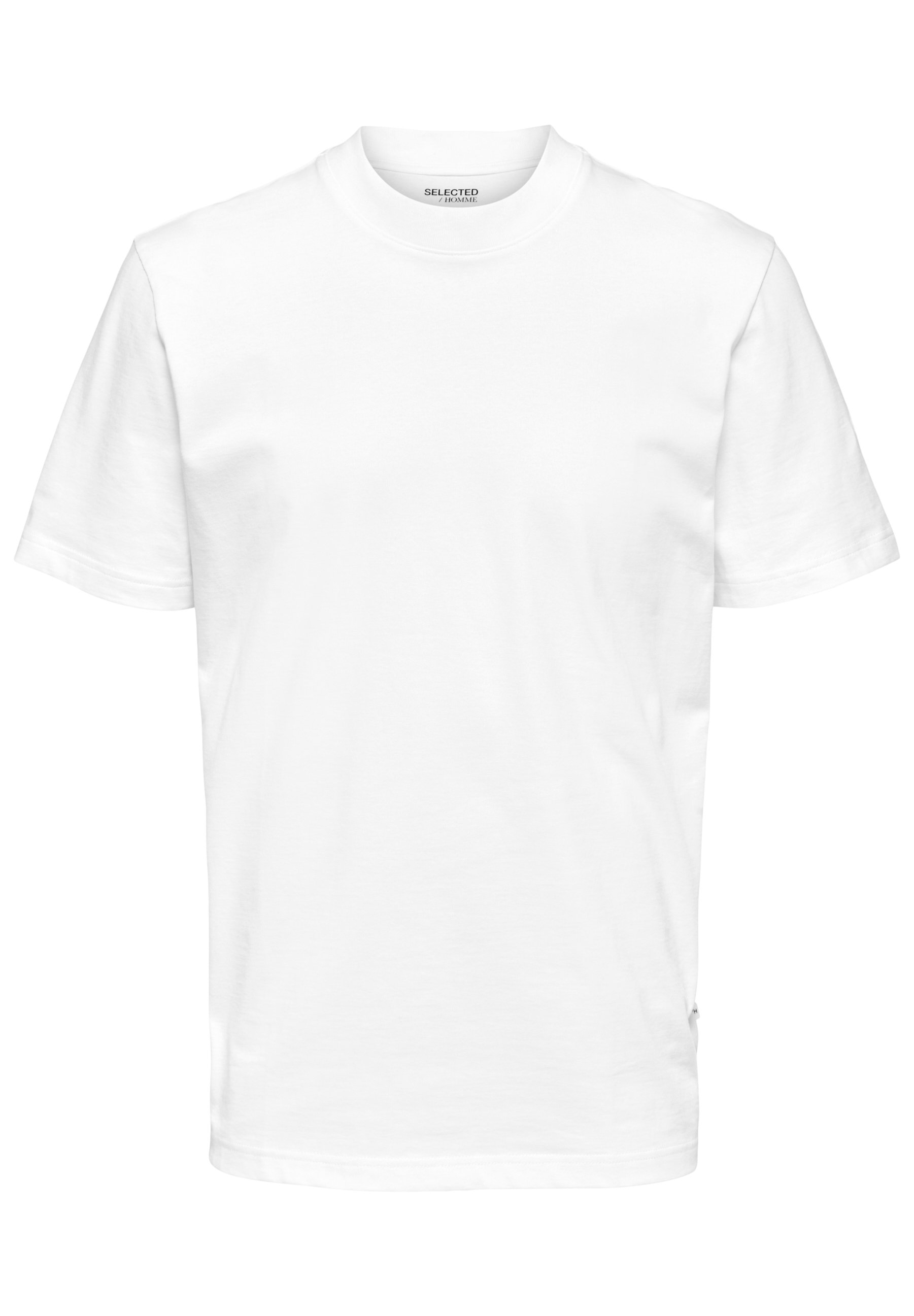 Selected SLHCOLMAN O NECK TEE - T-shirt basic - bright white/wit