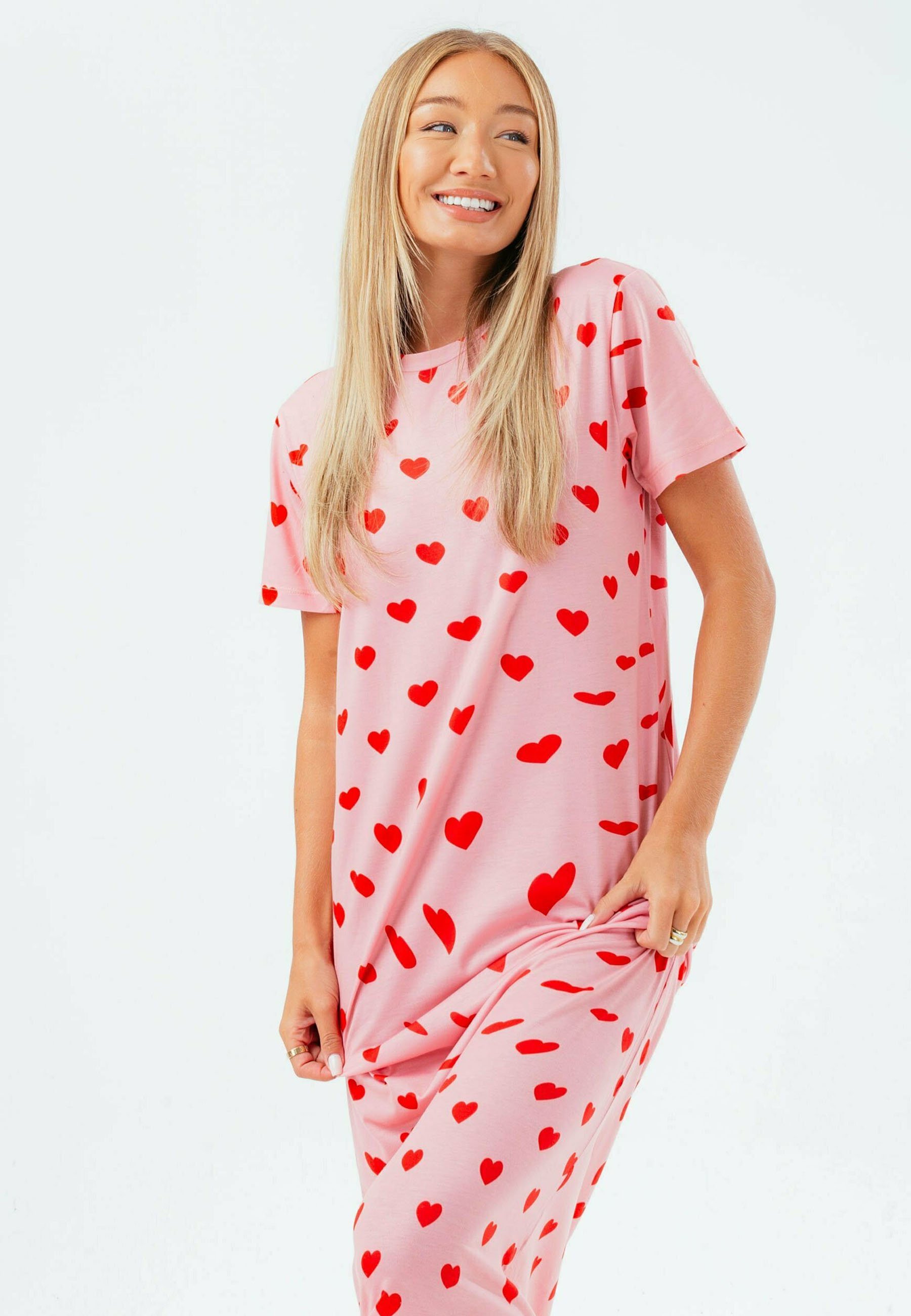 Hype WARP HEART - Maxi dress - pink 