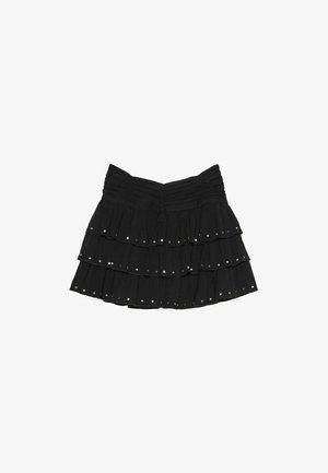 Stradivarius, STUDDED FRILL SKORT - Jupe trapèze - black