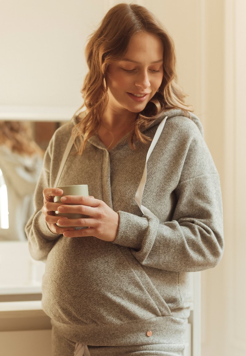 Cache Coeur NURSING SWEET HOME Haut de pyjama grey/gris