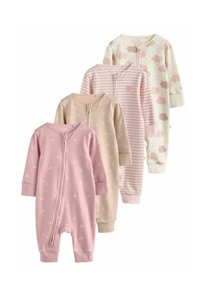Next, REGULAR FIT - TWO WAY ZIP FOOTLESS 4 PACK - Kruippakje - pink