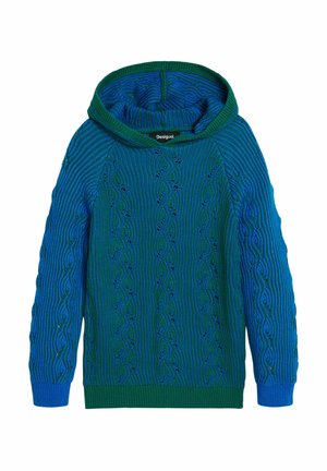 Desigual Džemperis su gobtuvu - blue denim