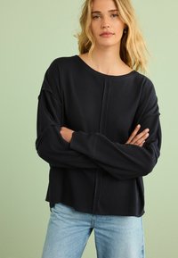 Next LONG SLEEVE SEAM DETAIL TEXTURE STANDARD - Strickpullover - navy blue