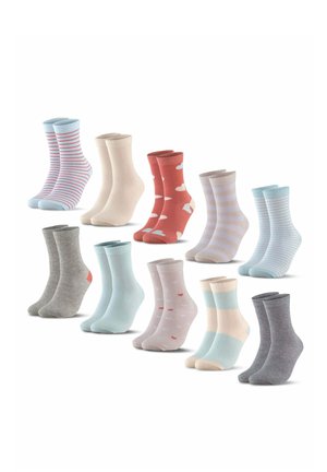 OCCULTO 10 PACK BUNTE - Socken - grau pink
