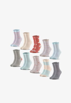 OCCULTO 10 PACK BUNTE - Socken - grau pink
