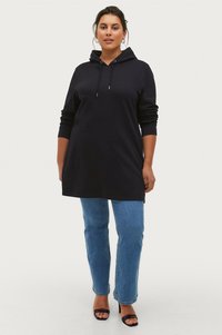 Ellos Plus collection KASSI - Jersey con capucha - black