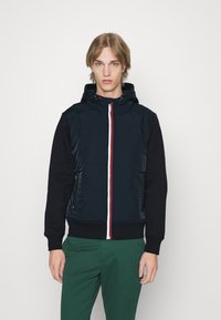 Tommy Hilfiger maglia Pima con mezza zip nero