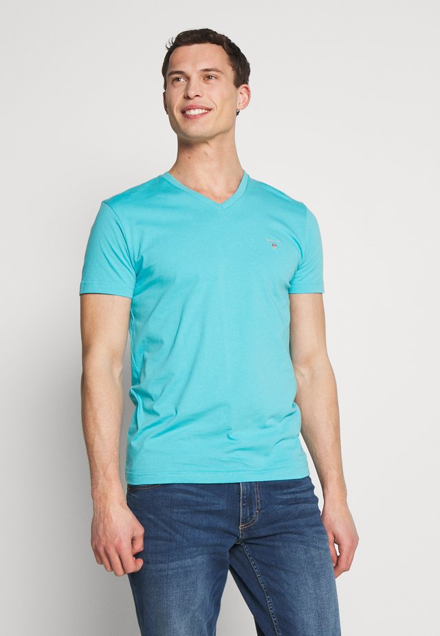 THE ORIGINAL SLIM FIT - Basic T-shirt - light aqua