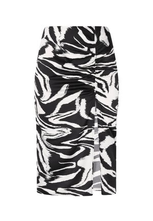 faina, Pencil skirt - schwarz wollweiss