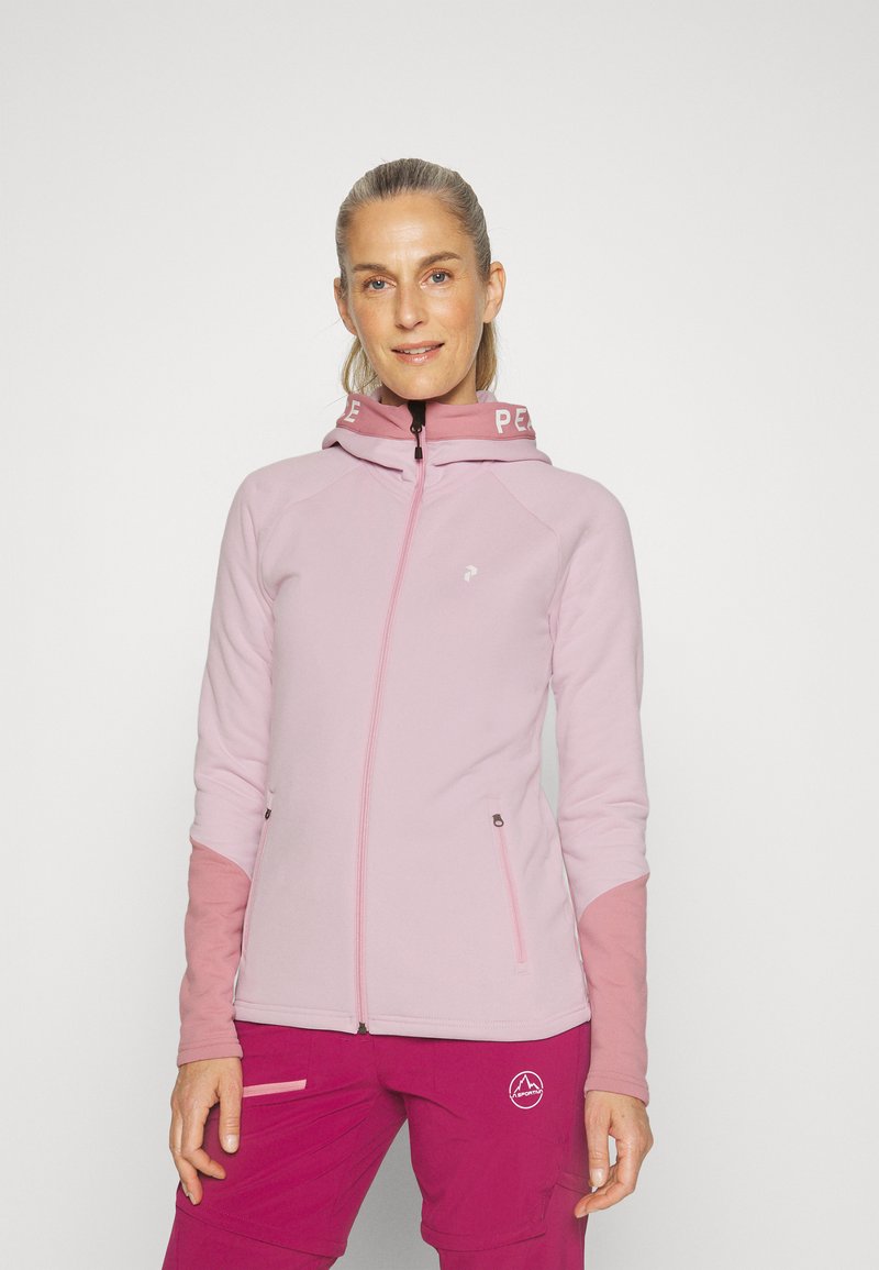Peak Performance RIDER ZIP HOOD Fleece jacket cold blush/light pink