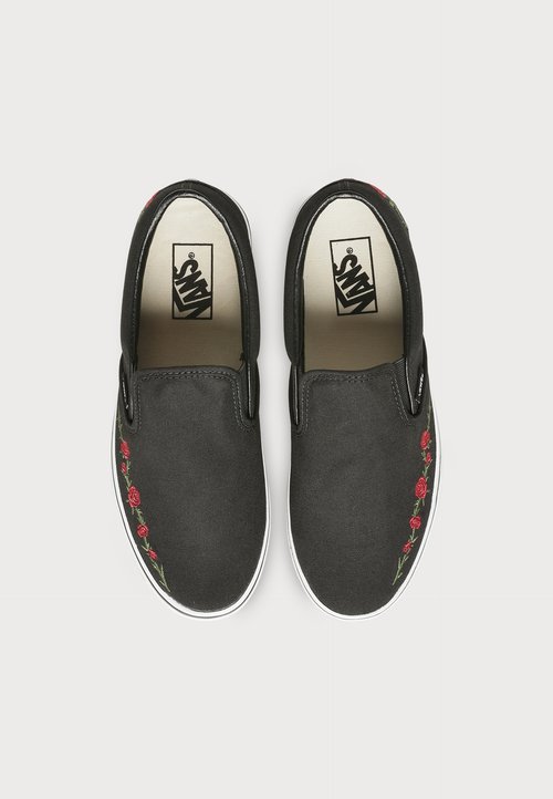 Vans CLASSIC SLIP ON - Trainers - rose embroidery black/red — foto 4