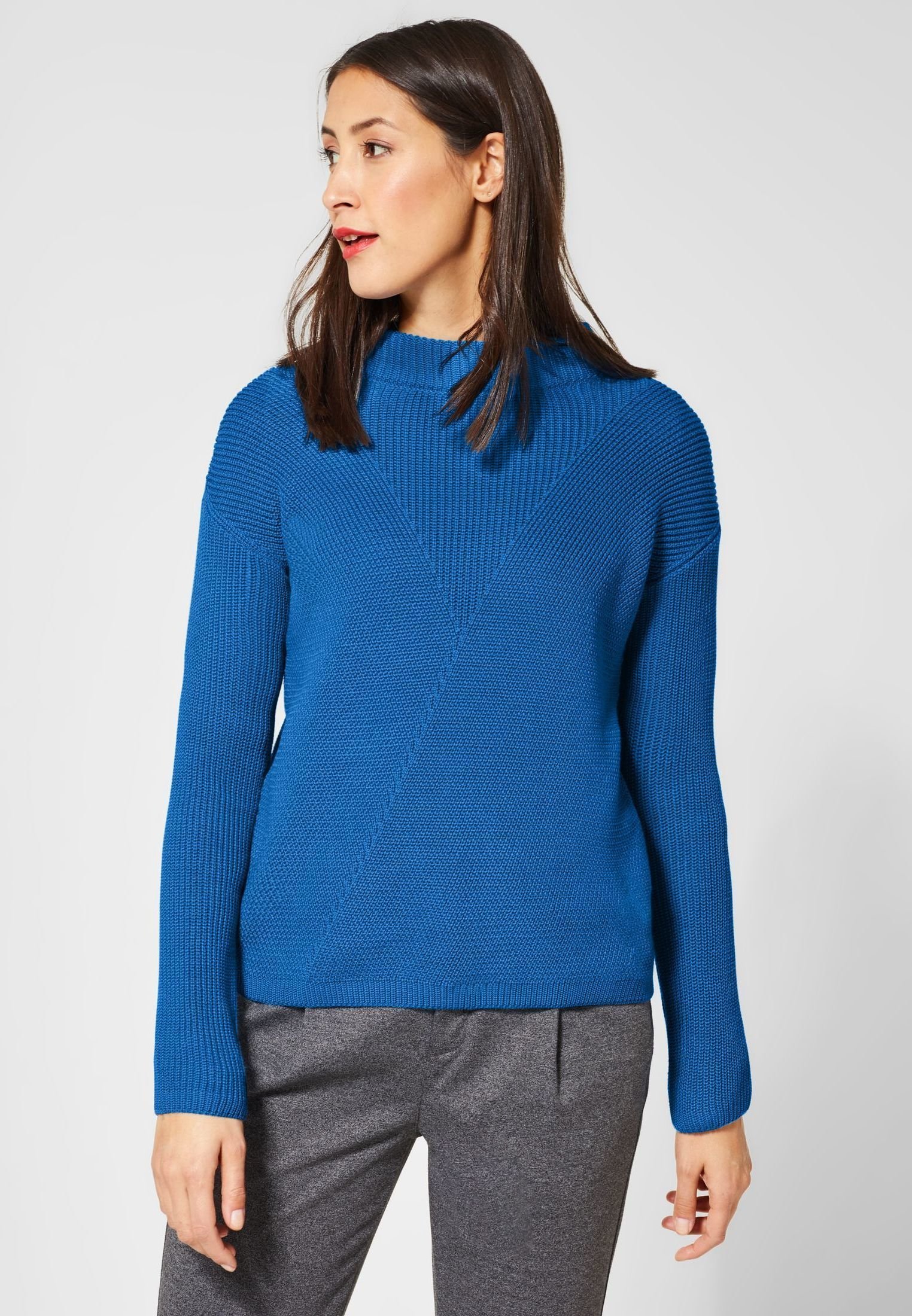 Street One MIT STRUKTURSTRICK Trui blueBlauw Zalando.nl Street One Trui blauBlauw Zalando.nl