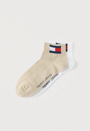QUARTER FLAG UNISEX 2 PACK - Zoknik - sand/white