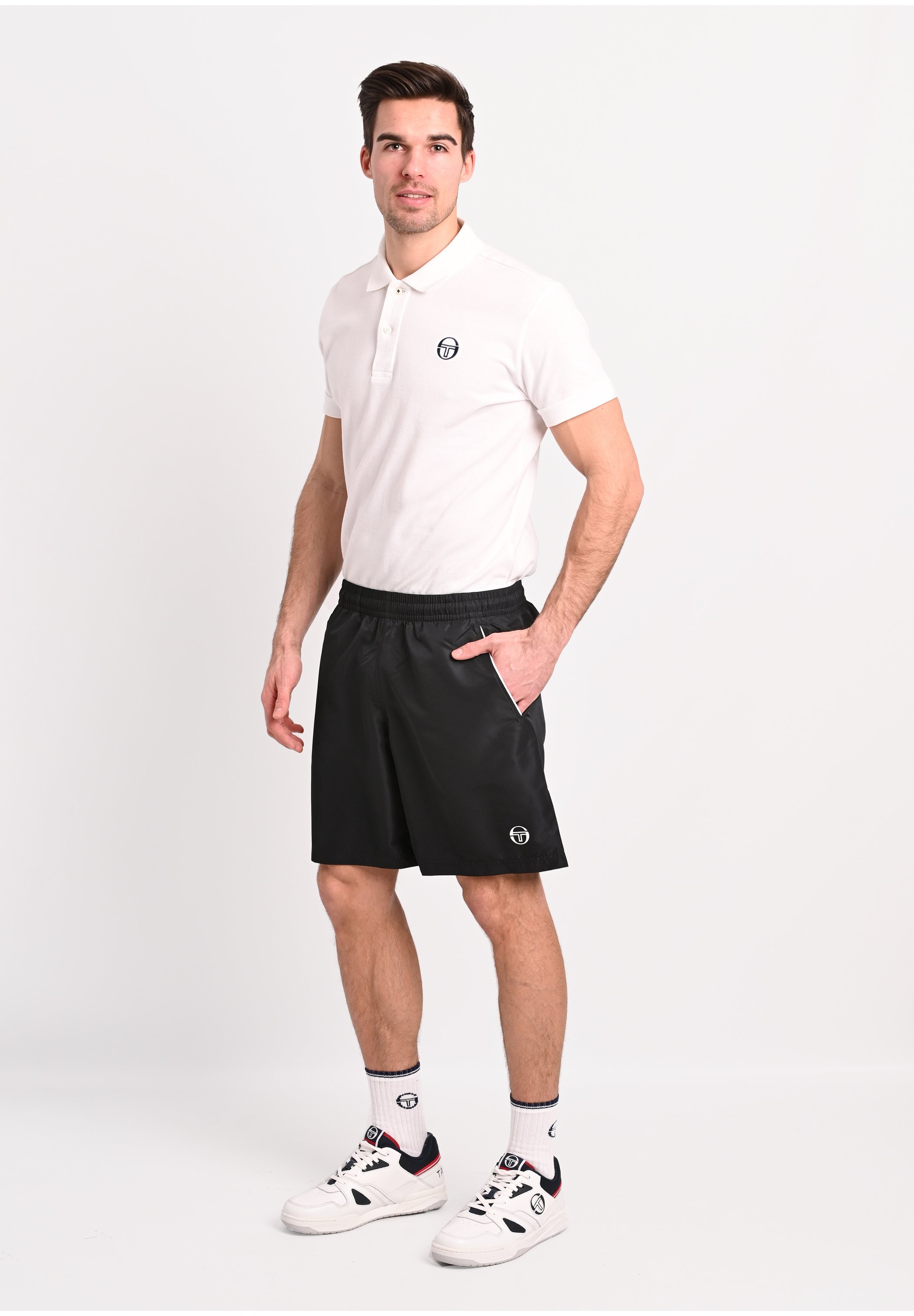 Sergio Tacchini ROB - Pantaloncini sportivi - anthracite/blanc de  blanc/nero - Zalando.it