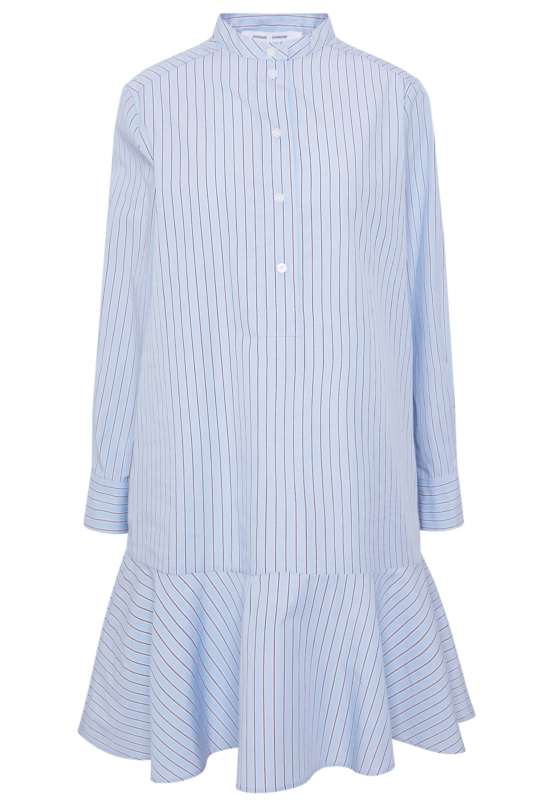 Samsøe Samsøe LAURY SHIRT DRESS Skjortekjole blue Beige Samsøe Samsøe Skjorte Laury Shirt | ikkebutikk.no