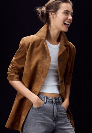 Stradivarius, Manteau court - mottled light brown