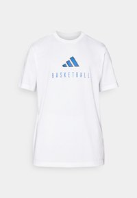 adidas Performance WORLDWIDE HOOPS LOGO GRAPHIC - Trükipildiga T-särk - white