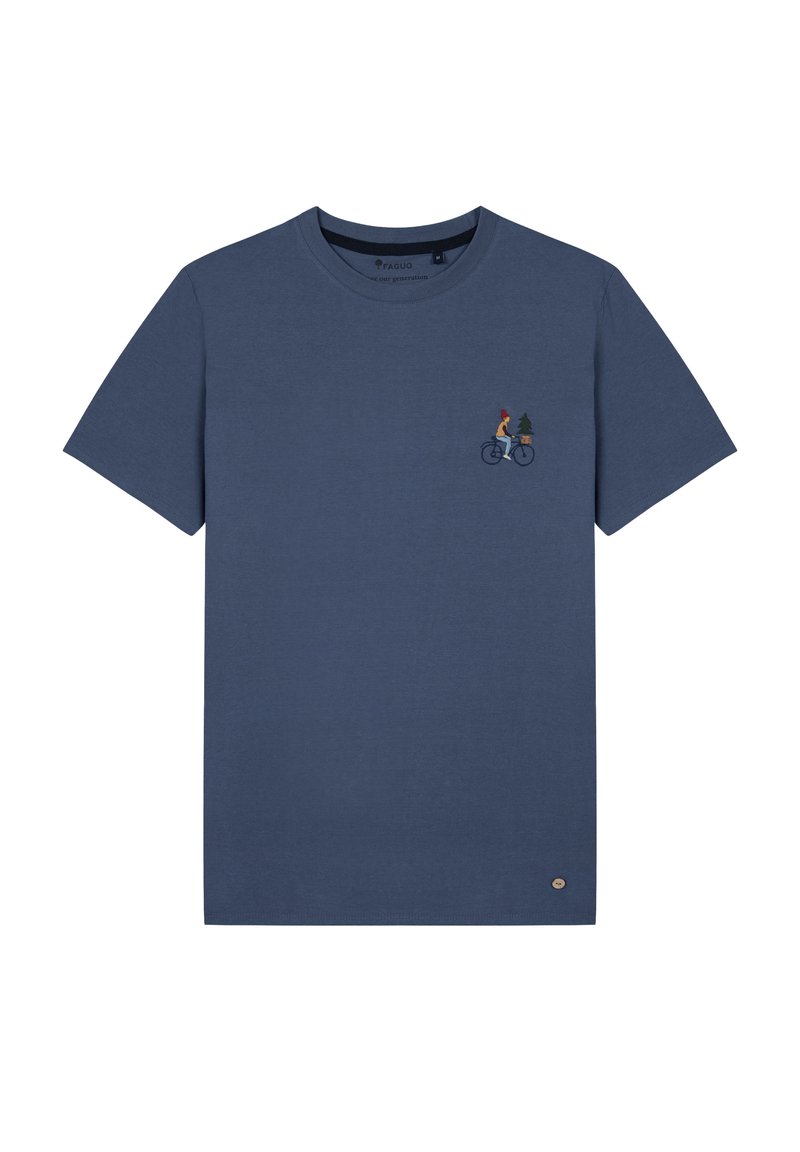Faguo T-shirt print blauw