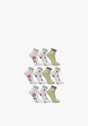 Yuhu, DAMEN HASEN BLUMEN SNEAKER 10ER PACK - Socks - mehrfarbig