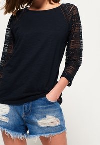 Superdry & Co Jednoduché tričko - mottled dark blue