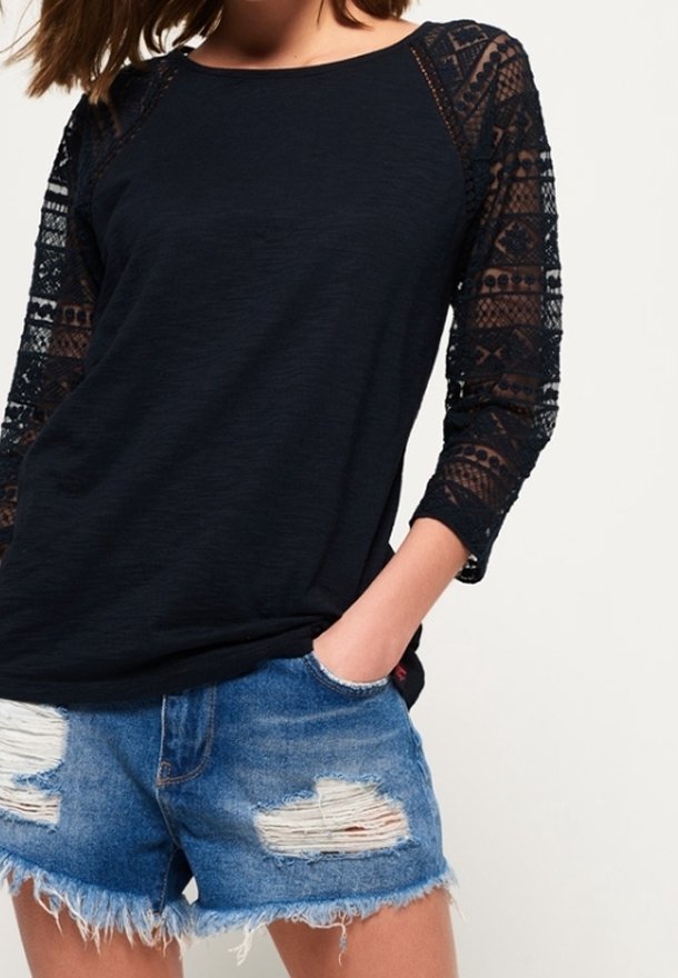 Superdry & Co Jednoduché tričko - mottled dark blue